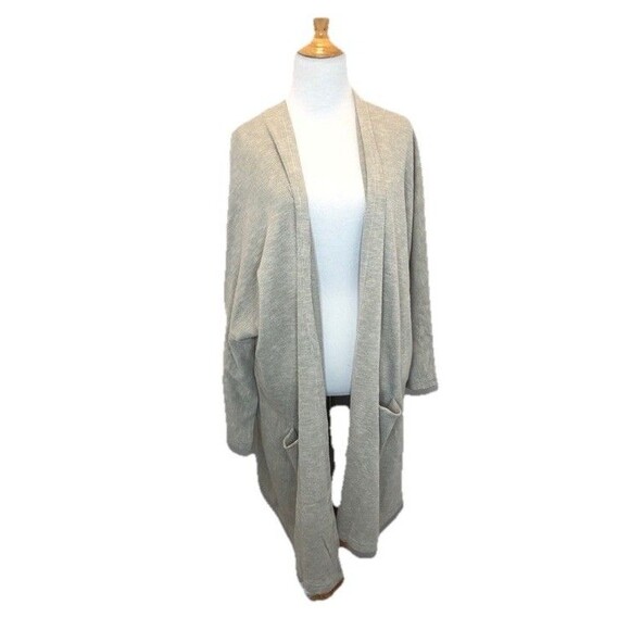 DONNI Ribbed Sweater Coat Open Front Tan Brand New One Size Fits Most - Picture 1 of 9